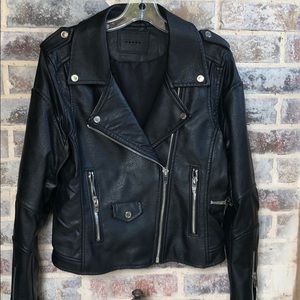 Blank NYC faux leather moto jacket